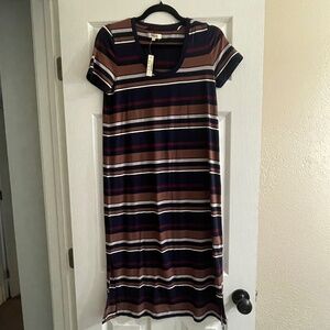 Madewell Striped U-Neck Tee Dress